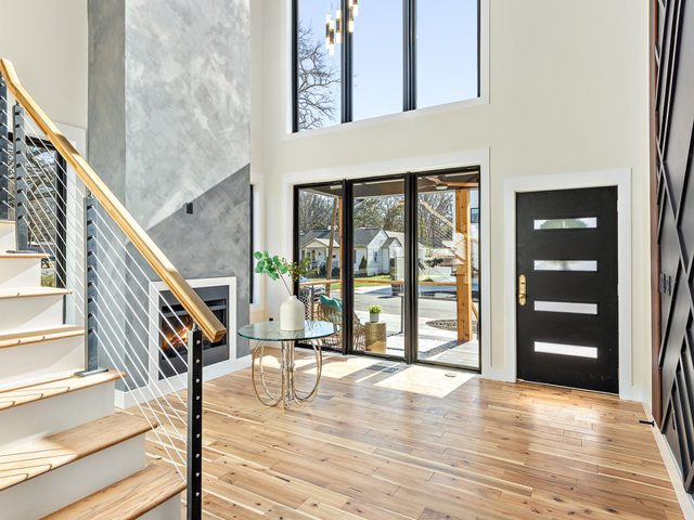 1109 Leigh Ave new construction foyer in Charlotte, NC by McSwain Interior Designs